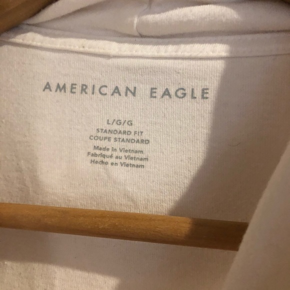 American Eagle Long Sleeve Mens T-Shirt Hoodie - Picture 3 of 3